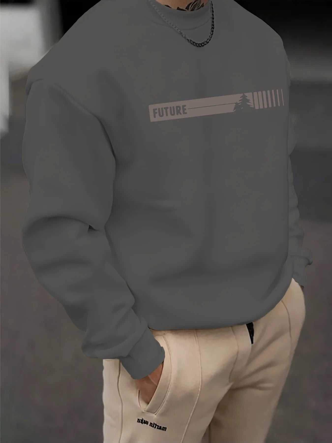 Heren Oversized Sweatshirt “Future” – Herfst & Winter