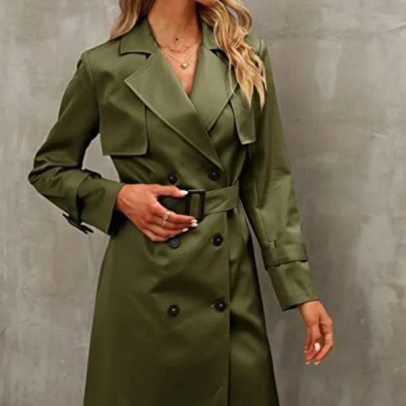Casual Dames Trenchcoat – Losvallende Stijlvolle Jas | Herfst/Winter