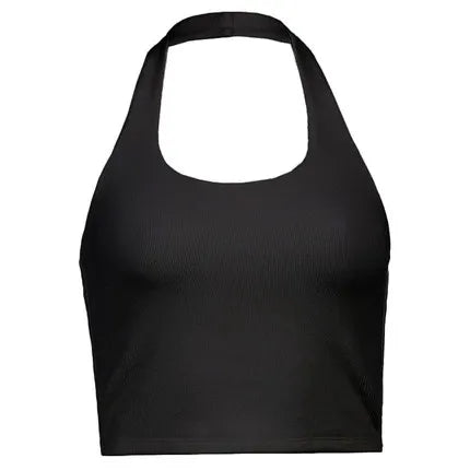 Dames Halter Crop Top – Open Rug Y2K Zomer Top