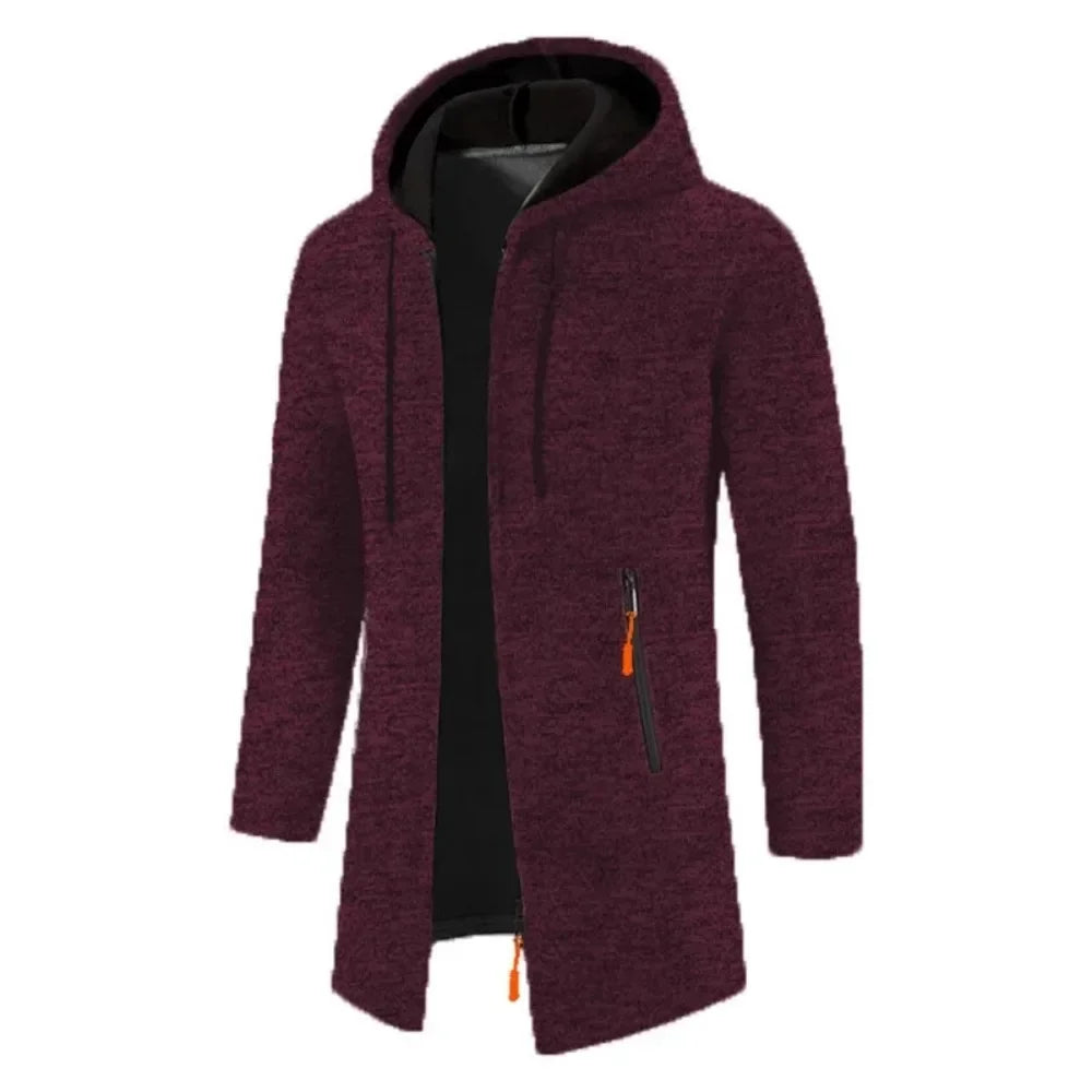 Heren Hoodie met Ritssluiting – Warme Fleece Casual Sweater