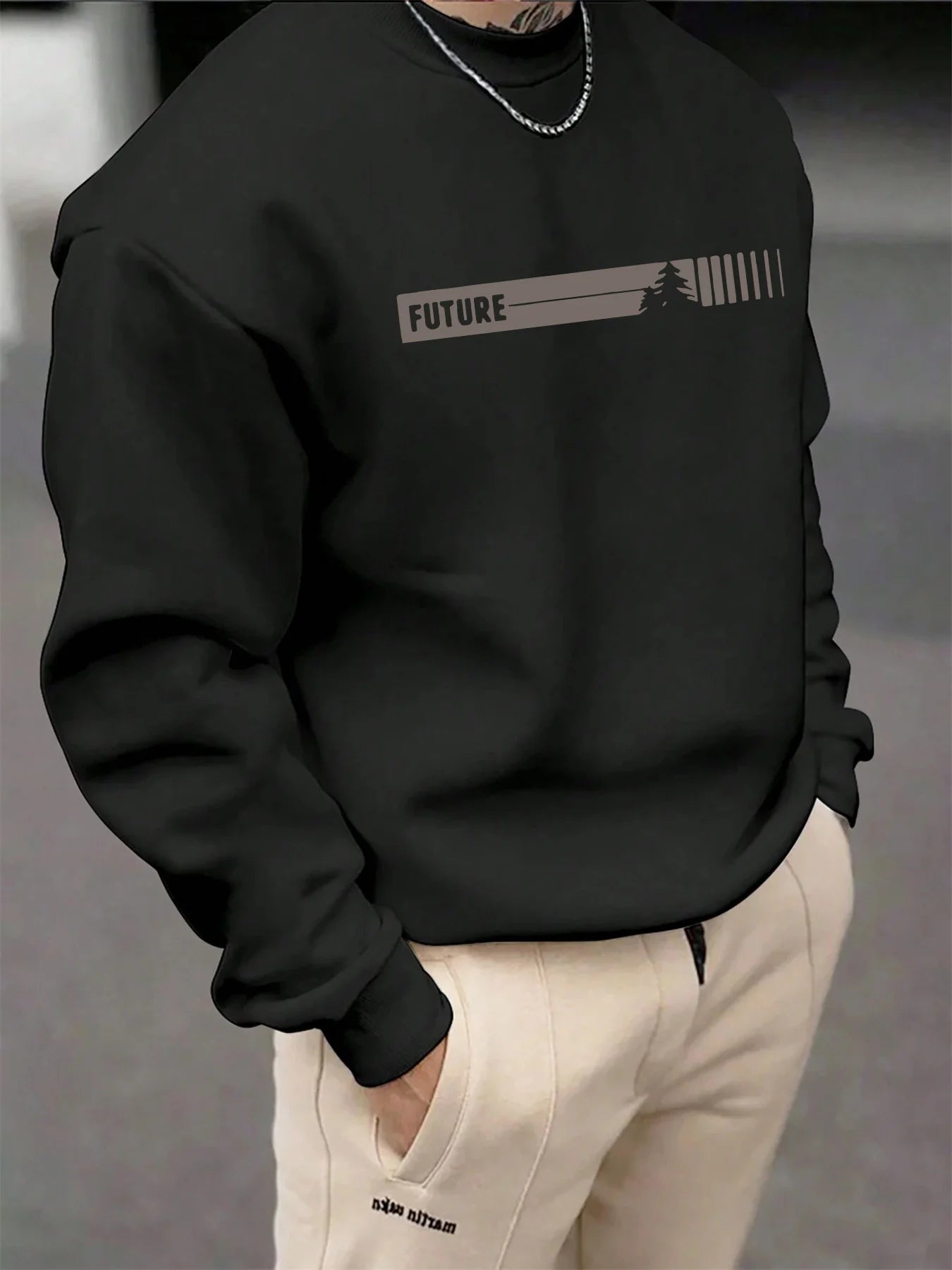 Heren Oversized Sweatshirt “Future” – Herfst & Winter