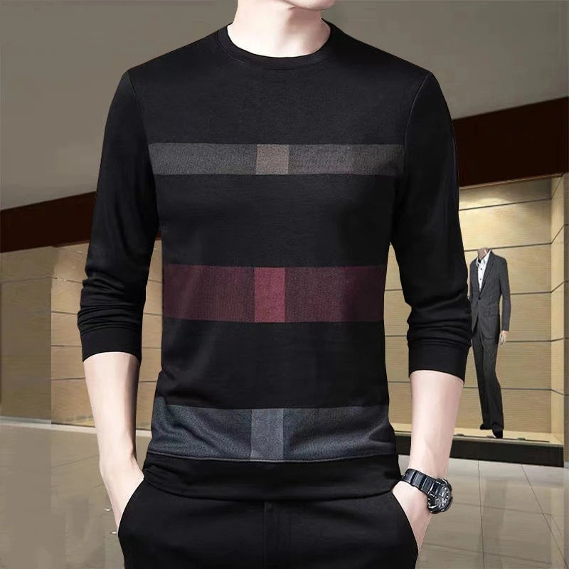 Heren Fleece Sweater met Print – Casual Comfort