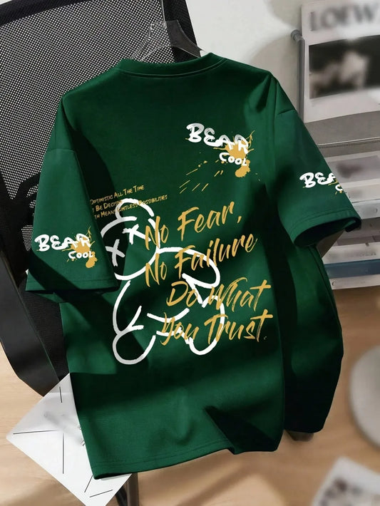 Heren T-Shirt met Teddybeerprint – Casual Zomer