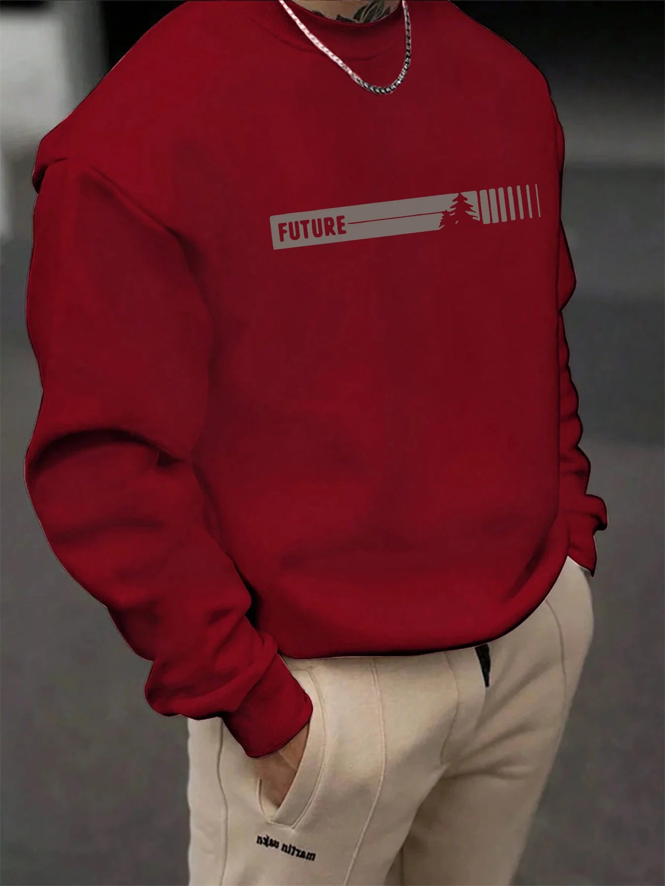 Heren Oversized Sweatshirt “Future” – Herfst & Winter