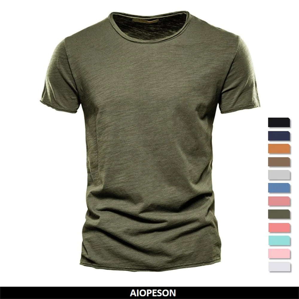 Heren Basic Cotton T-Shirt – Ademend Casual Zomer Shirt