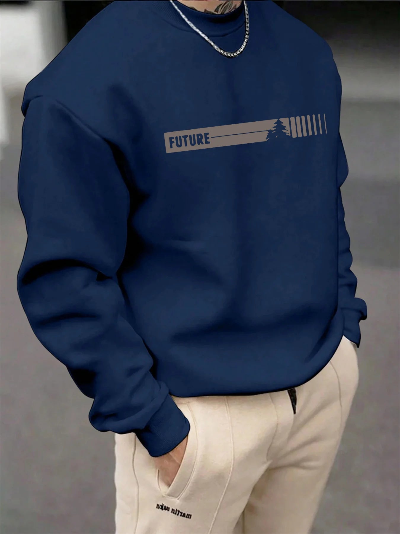 Heren Oversized Sweatshirt “Future” – Herfst & Winter