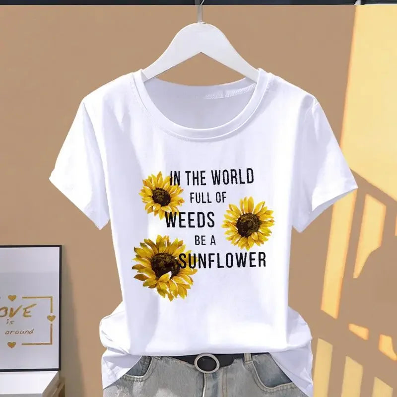 Dames Oversized T-Shirt met Bloemenprint – Casual & Sportief