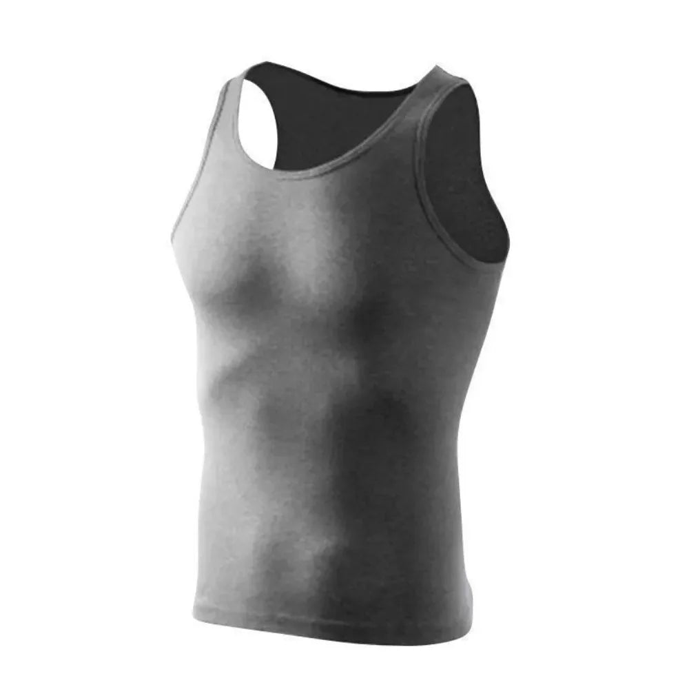 Heren Katoenen Sportvest – Slim Fit Mouwloos