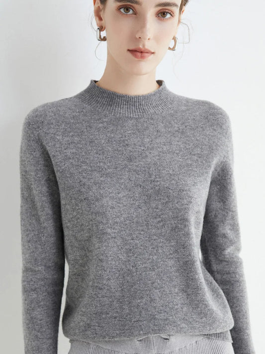 Dames Mock Neck Pullover – Zacht & Comfortabel | Casual Sweate