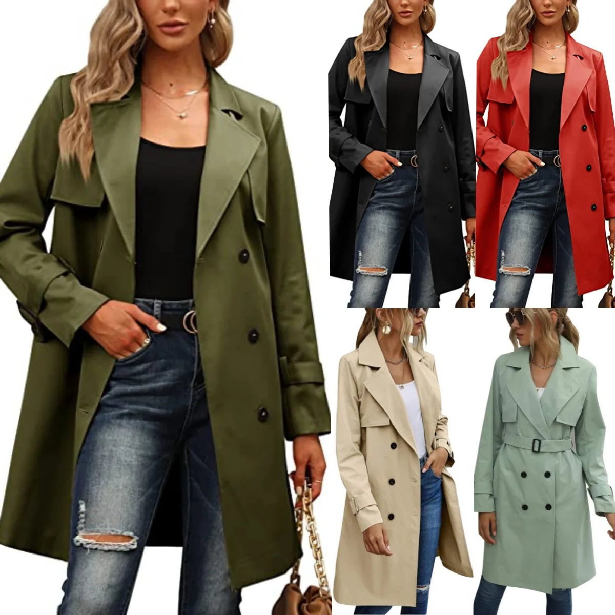 Casual Dames Trenchcoat – Losvallende Stijlvolle Jas | Herfst/Winter