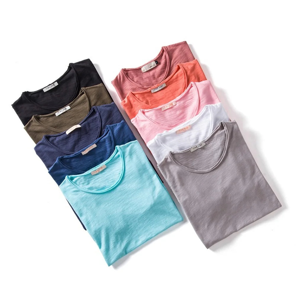 Heren Basic Cotton T-Shirt – Ademend Casual Zomer Shirt